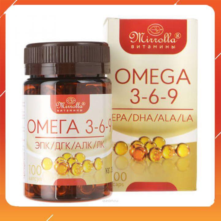 Viên uống Omega 369 Nga 100v tốt cho sức khỏe, trắng, dẹp da