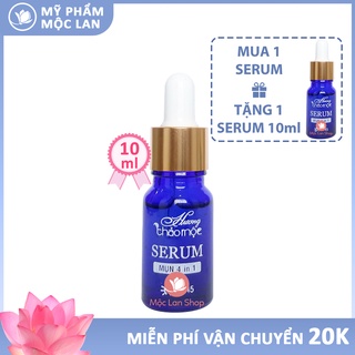Serum mụn sẹo thâm rỗ, dưỡng trắng, giảm nhờn 4 in 1 - Serum Hương Thảo Mộc 10ml - Mỹ phẩm Mộc Lan