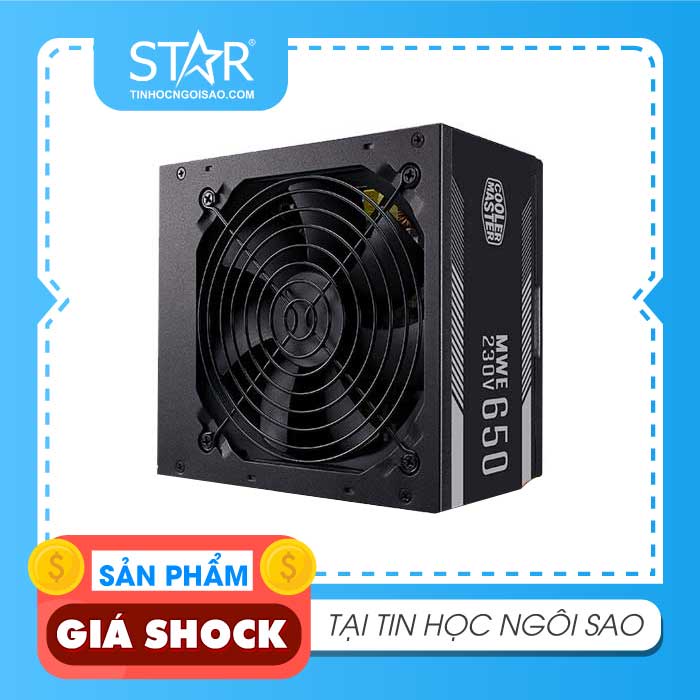 Nguồn Cooler Master 650W MWE 650 V2 80 Plus White (MPE6501ACABW)