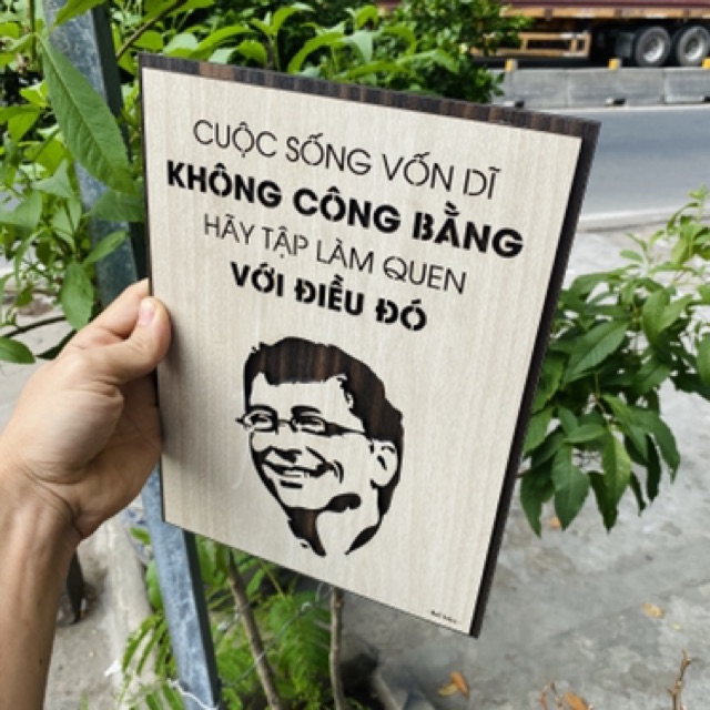 Tranh tạo động lực làm bằng Gỗ Handmade giúp bạn mạnh mẽ hơn LEVU-NT03