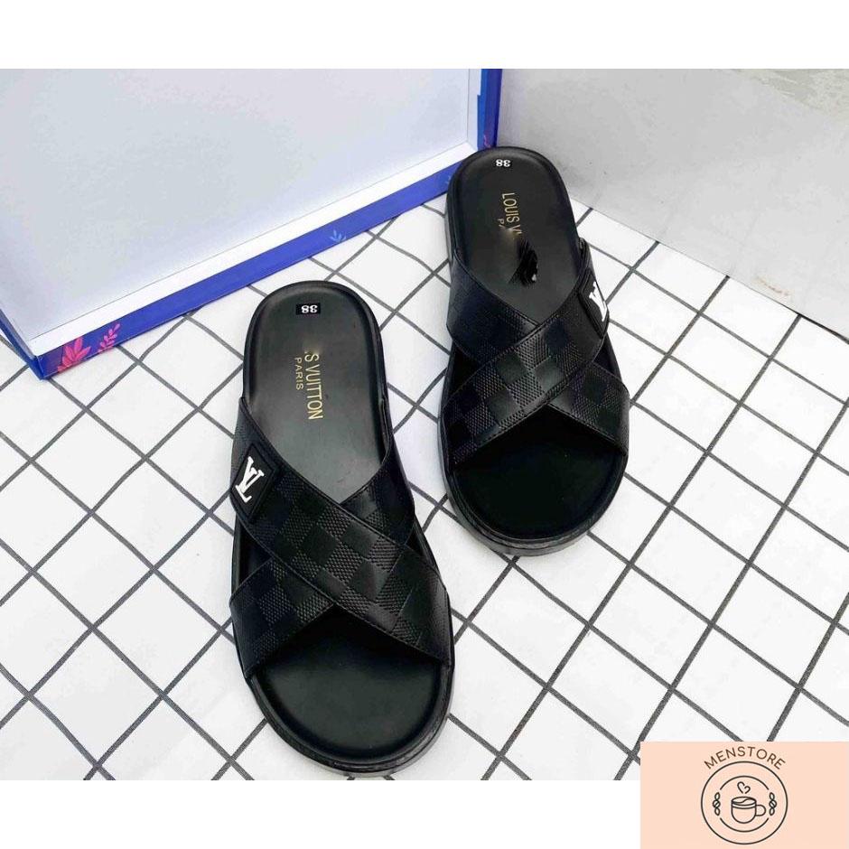 Dép quai ngang+quai chéo nam nữ dép L.V chính hãng hot trend 2022