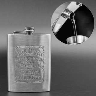 Chai đựng rượu bằng inox in chữ tiếng Anh