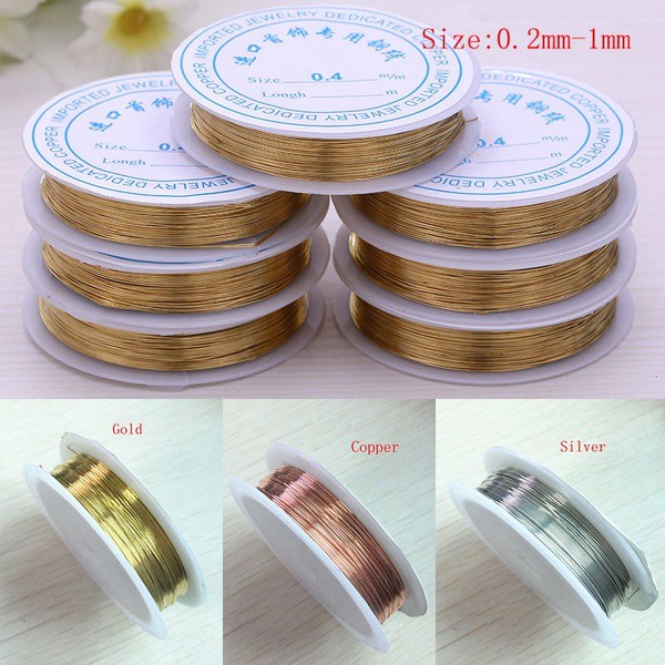 Dây đồng làm thủ công đủ size 0.2-0.3-0.4-0.5-0.6-0.7-0.8-1mm | BigBuy360 - bigbuy360.vn