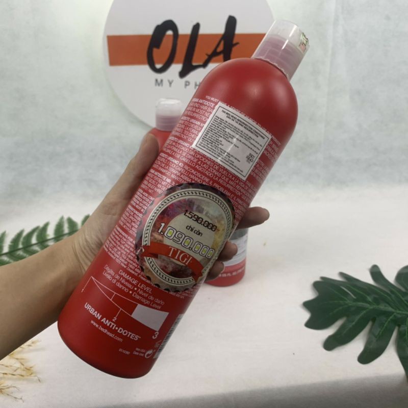 Cặp Dầu Gội Tigi Đỏ Cho Tóc Hư Tổn Cấp Độ 3 750ml Chính Hãng - Mỹ Phẩm Ola
