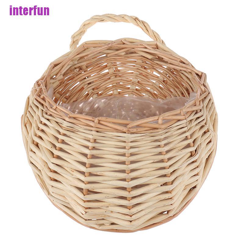 Giỏ Mây Treo Tường Đựng Chậu Hoa Tiện Dụng