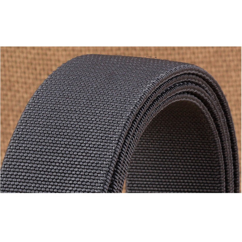 Dây nịt vải dù thắt lưng vải canvas nylon belt full black dây co dãn đầu nịt sơn đen dài khóa đôi vòng lặp D