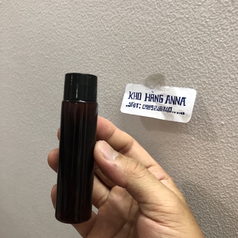 Chai Nâu nắp nhôm vàng Bạc / nắp vặn Đen - Chai nhựa màu Nâu / màu xanh 100ml/ 50ml/ 30ml nắp Đen đựng Mỹ phẩm