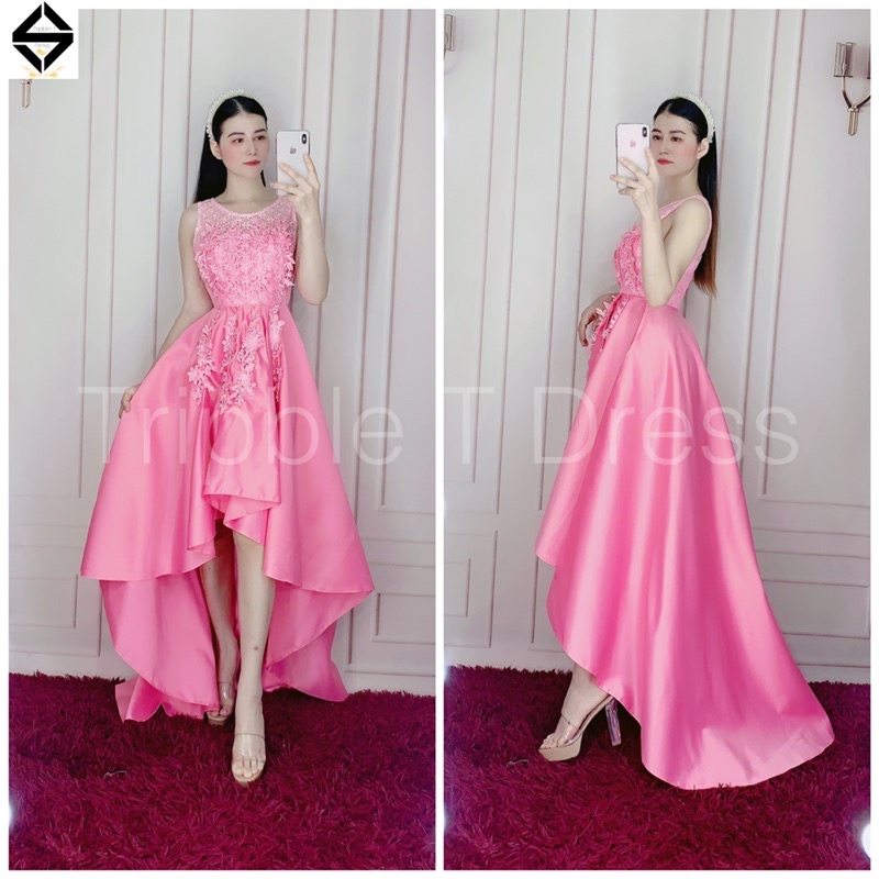 Đầm dự tiệc đuôi tôm phối ren TRIPBLE T DRESS -size M/L (kèm ảnh/video thật) MS35V