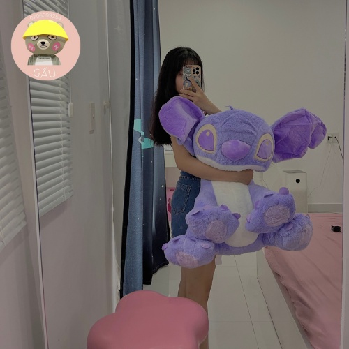 Gấu bông Stitch tím pastel mộng mơ 45cm 60cm 80cm