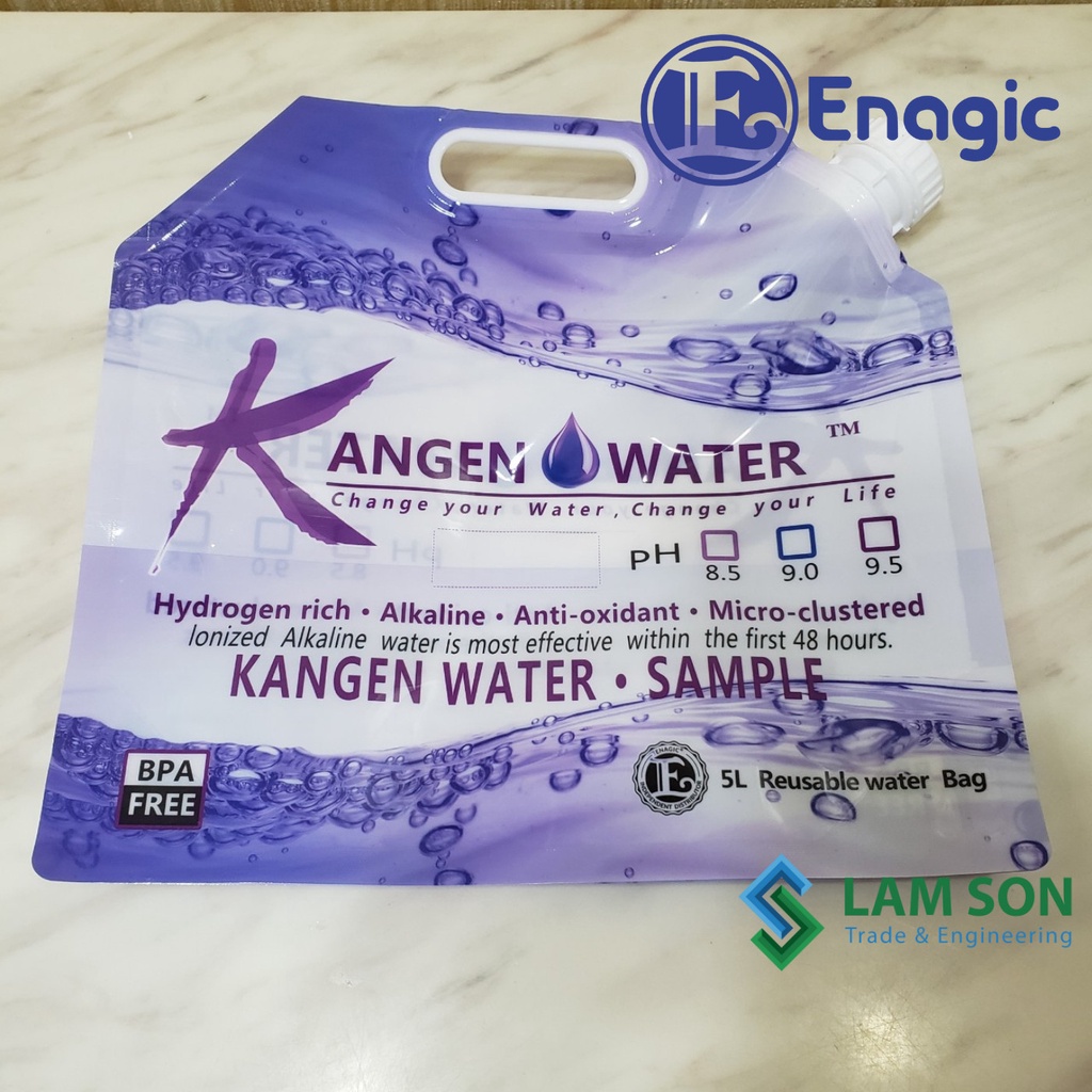 Túi đựng nước 5L Kangen-Enagic Chuyên dụng đựng nước ion kiềm pH 8.5-9.5