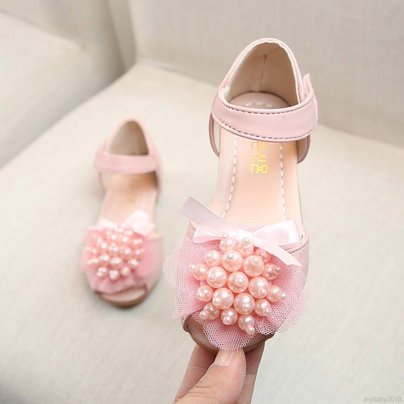 Giày Sandal Đính Hoa Xinh Xắn Cho Bé Gái