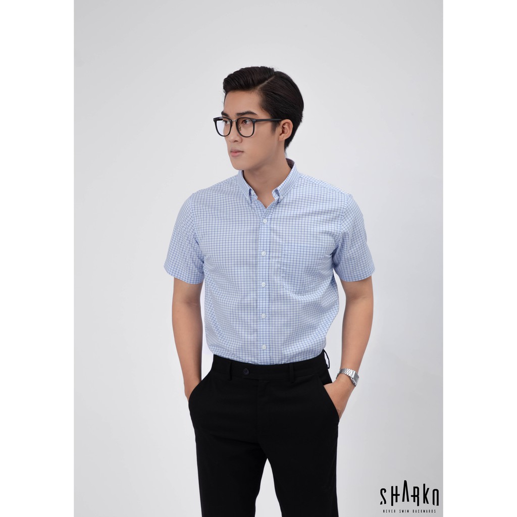 Áo sơ mi nam công sở tay ngắn SHARKO - chất vải cotton thoáng mát, form CLASSIC - GFN07 | BigBuy360 - bigbuy360.vn