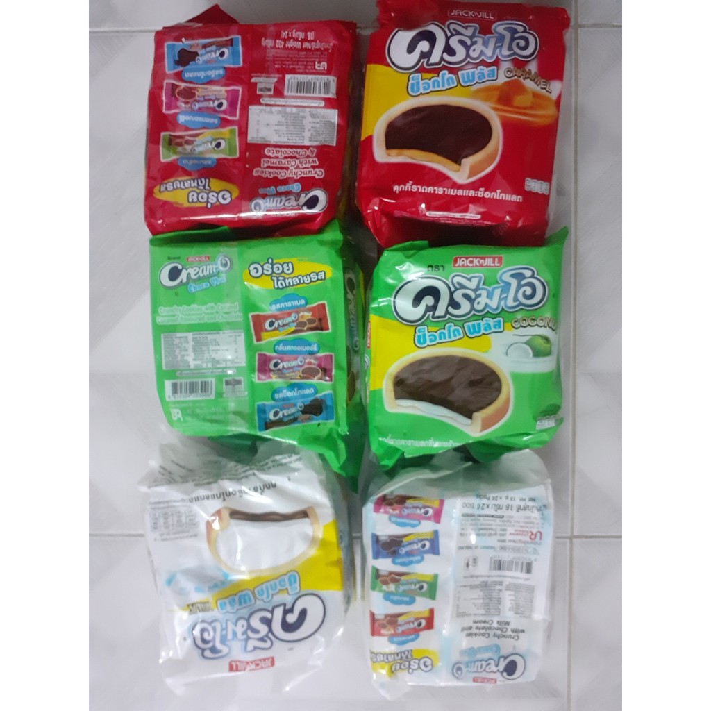 Bánh quy kẹp kem CREAM-O ⚡HÀNG NHẬP KHẨU⚡thái lan vị dừa - socola - sữa 560g | BigBuy360 - bigbuy360.vn
