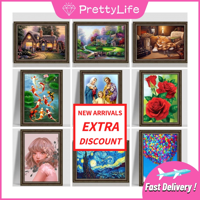 Tranh đính đá 5D tự làm hình tranh Van Gogh 30x40cm/40x50cm