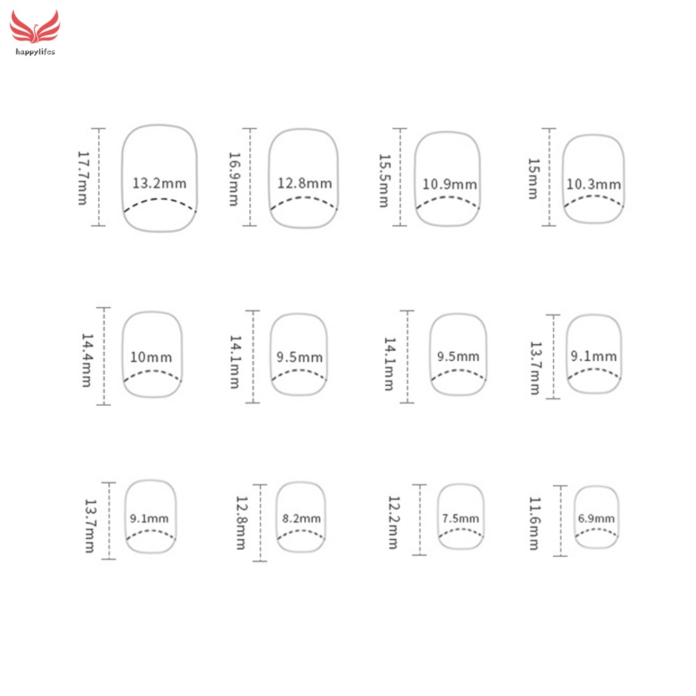 Bộ 24 Móng Chân Giả Ngắn Màu Xanh Da Trời Gradient Cho Nữ / Phụ Nữ / Bé Gái / Móng Tay Nhấn Trang Trí DIY