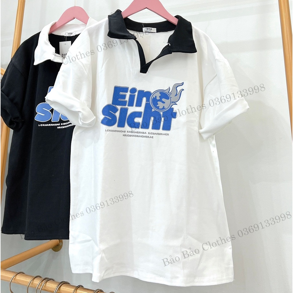 Áo Thun Polo Nam Nữ  Form Rộng Cổ Bẻ EIN Vải Dày Mịn Thoáng Mát Thiết Kế Thời Trang Kiểu Dáng Năng Động