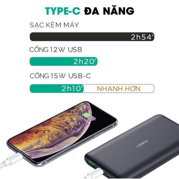 [MEO8] [BN123] PIN DỰ PHÒNG AUKEY PB-XN10 Siêu Mỏng 10.000mah
