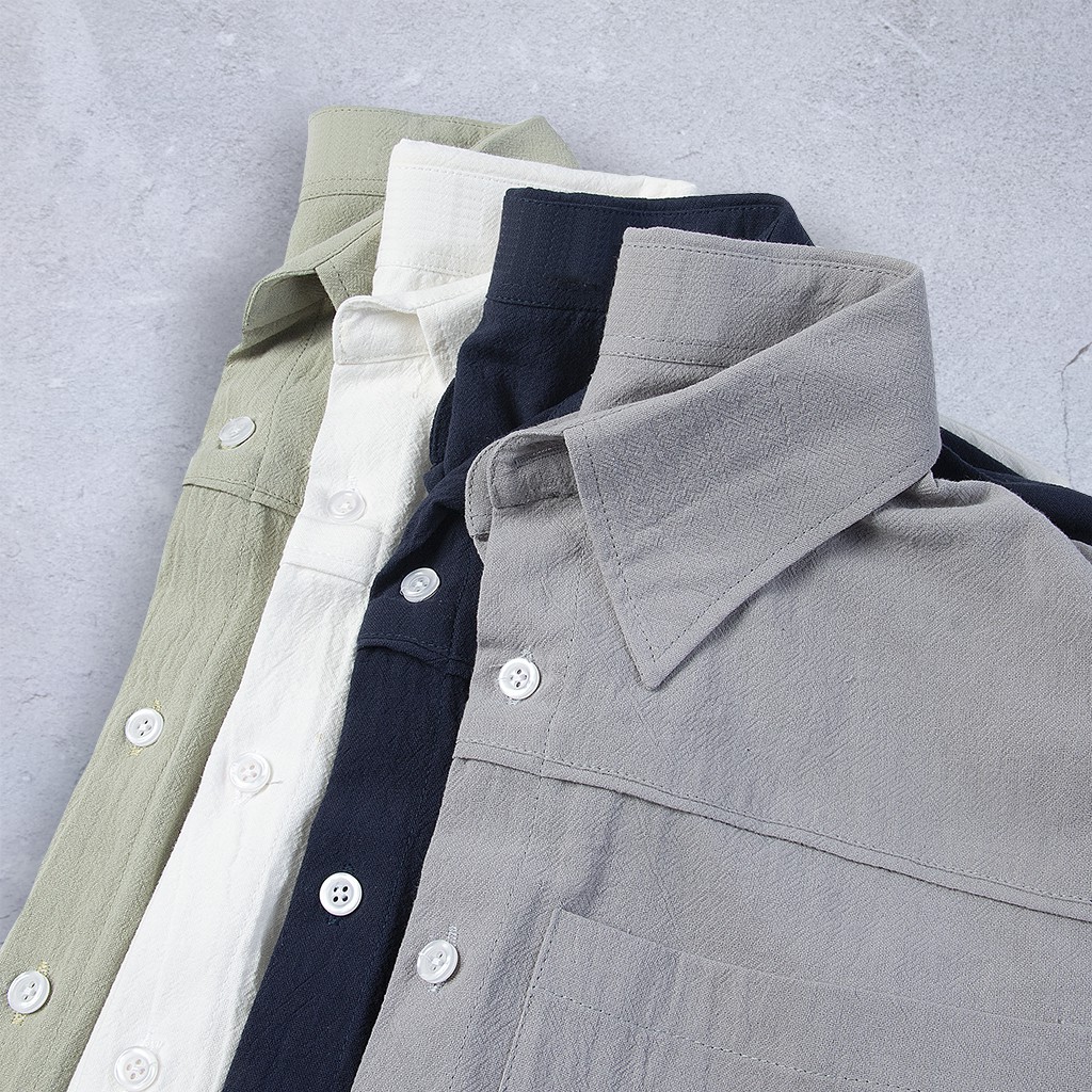 Áo Sơ Mi Nam R.M Menswear Chất Linen Mát Mẻ, Túi Ngực Phong Cách