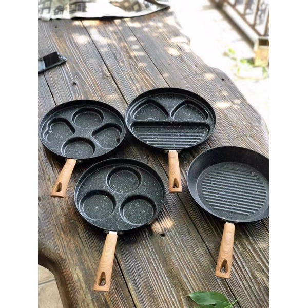 Chảo chia ô, chảo đá chống dính chia ngăn tiện lợi nhiều kiểu dáng -đủ kích thước dùng được bếp từ