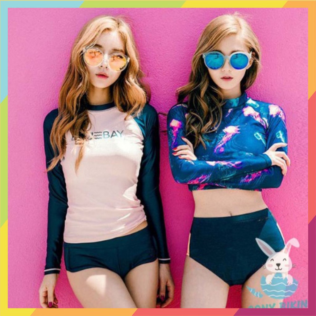 Bộ Đồ bơi đi tắm biển nữ Bikini 2 mảnh (1 Set Áo dài và quần lót) 1715 - Phân Phối Nam Gym