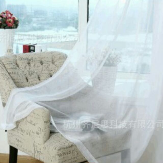 Vải von trắng trơn.