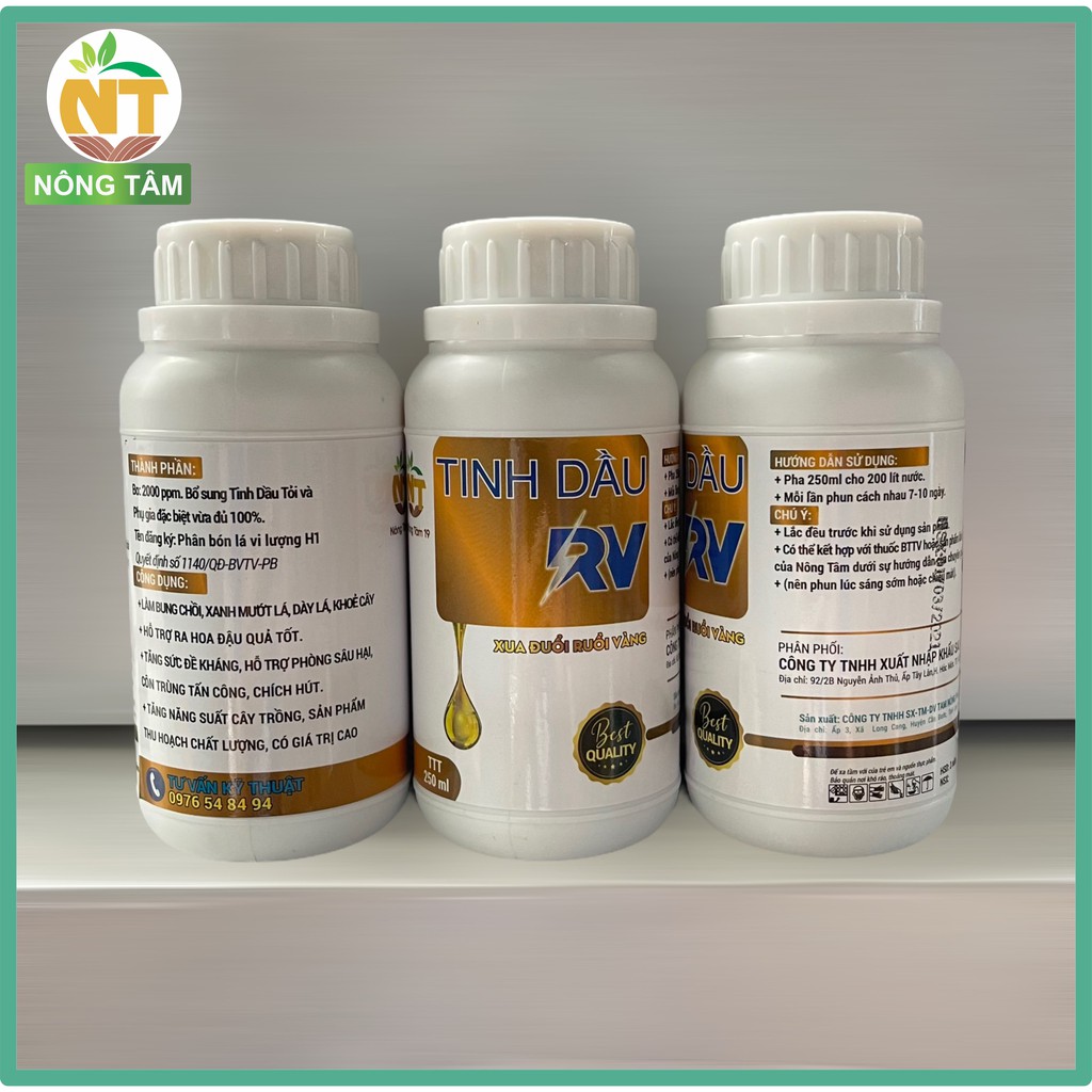 Chế phẩm sinh học đặc trị ruồi vàng, bọ trĩ, bọ xít muỗi, rầy xanh trên rau màu, hoa cảnh, cây ăn quả, chai 250ml