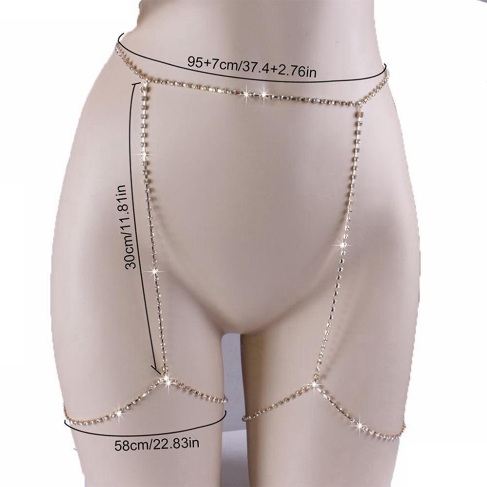 Dây đeo vùng đùi đính đá phong cách thời trang cho phái nữ