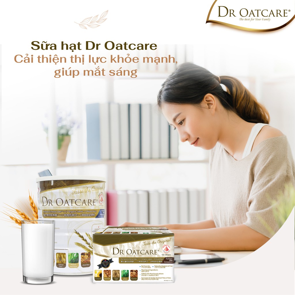 SỮA HẠT SINGAPORE DR OATCARE - Lon kẽm 850g