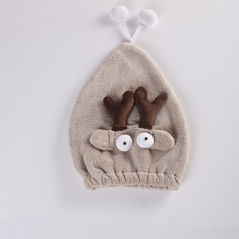 Mũ làm khô tóc thấm hút nước tốt chất lượng cao Khăn Mũ Trùm Đầu Cotton Làm Khô Tóc Siêu Thấm Hút Sau Khi Tắm Cho