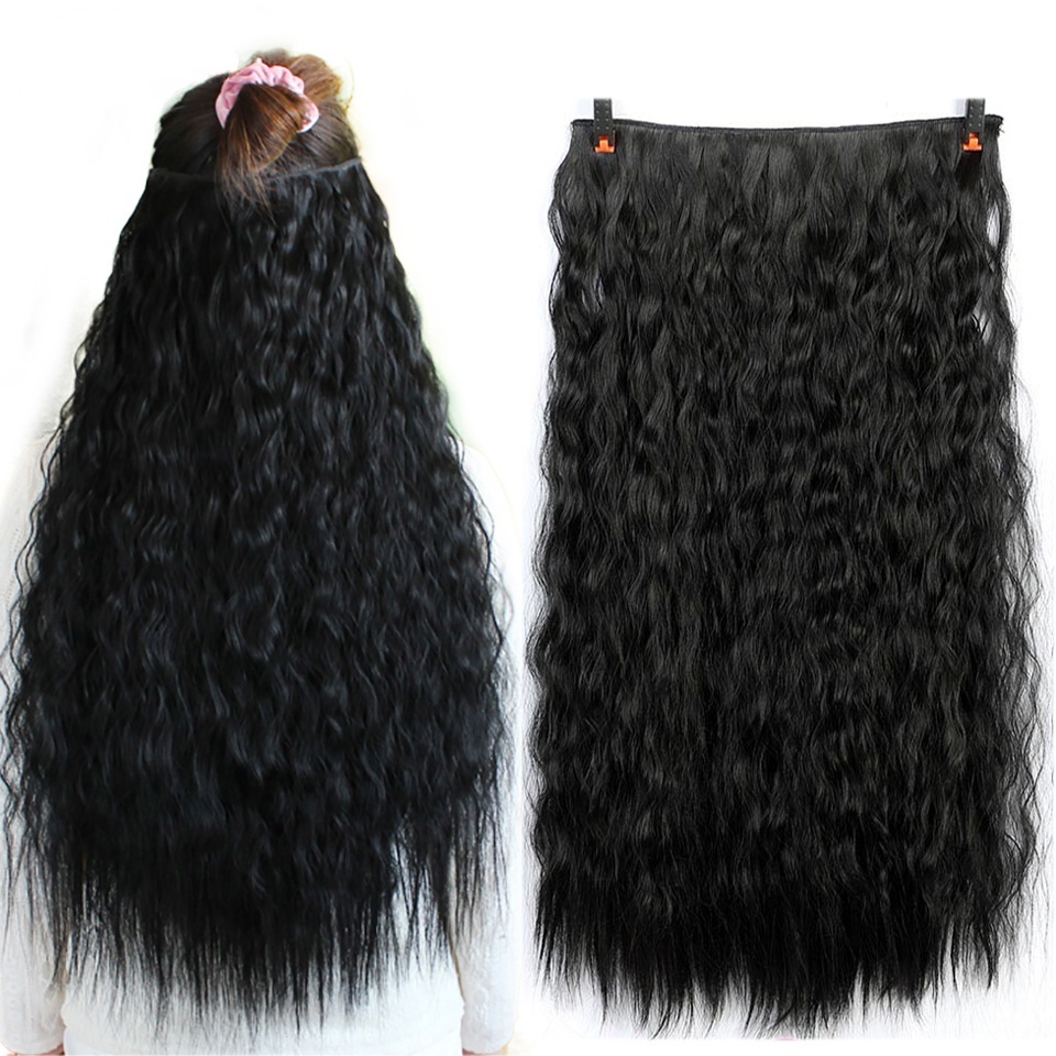 Bộ Tóc Giả Xoăn Dài 22Inch Bằng Sợi Tổng Hợp Chịu Nhiệt Cao