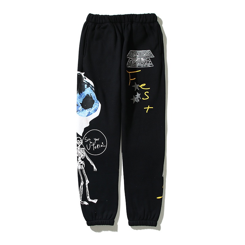 Quần Thể Thao Cotton Lưng Thun In Hình Xương Rồng Jack Travis Scott Thời Trang Cho Nam Và Nữ