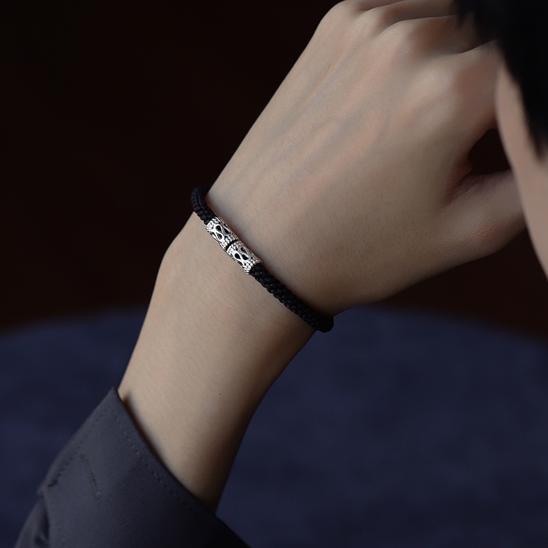 Vòng Tay Nam Lắc Tay Unisex Clancy Thời Trang Vòng Tay Nam Nữ Basic Màu Đen Chất Liệu Bền Bỉ Kratos