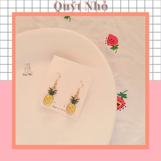 Hoa tai phong cách Hàn Quốc, hình quả dứa siêu cute, đáng yêu