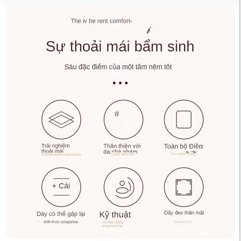 Nệm Trải Giường Đơn / Đôi 0.9m 1.5m Chất Liệu Dày Dặn Cao Cấp