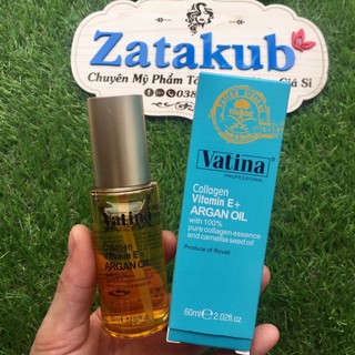 [Chính hãng] [Siêu rẻ]Tinh dầu dưỡng phục hồi tóc VATINA COLLAGEN ARGAN OIL VITAMIN E+  60ml