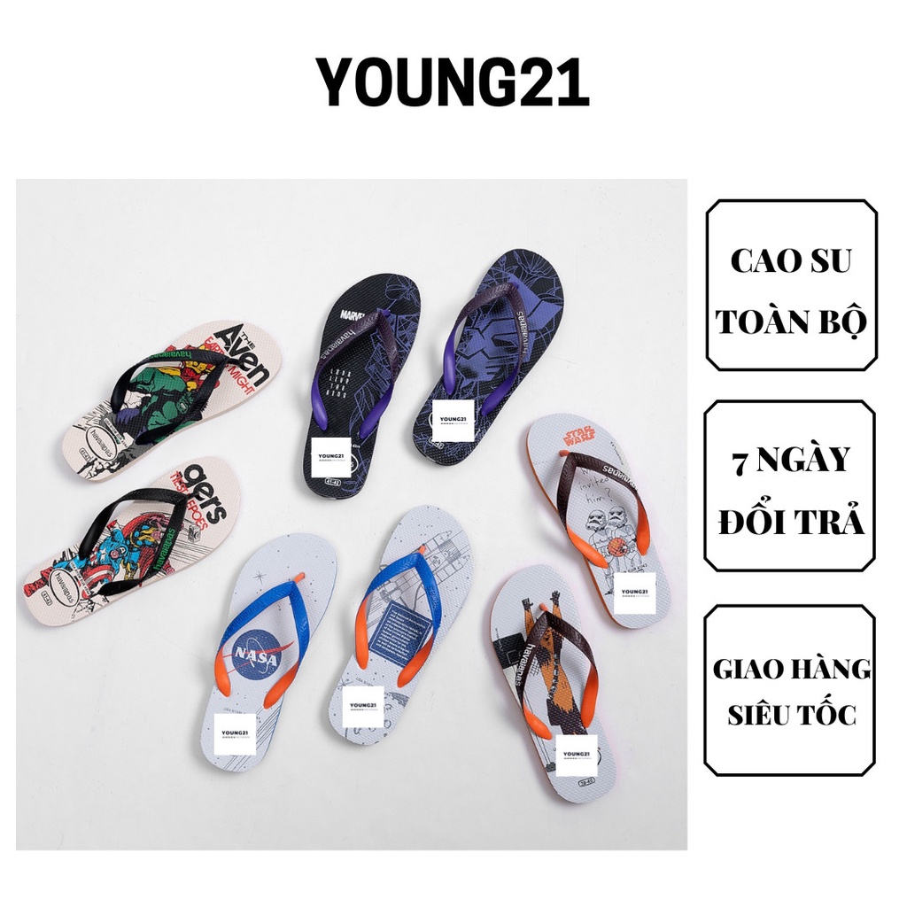 Dép kẹp nam tông nam cao su chống nước cực bền hoạ tiết mới 2022 YOUNG21