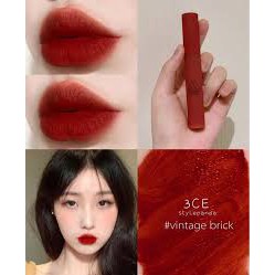 (AUTH) Son Kem 3CE Smoothing Lip Tint Màu #Vintage Brick đỏ gạch
