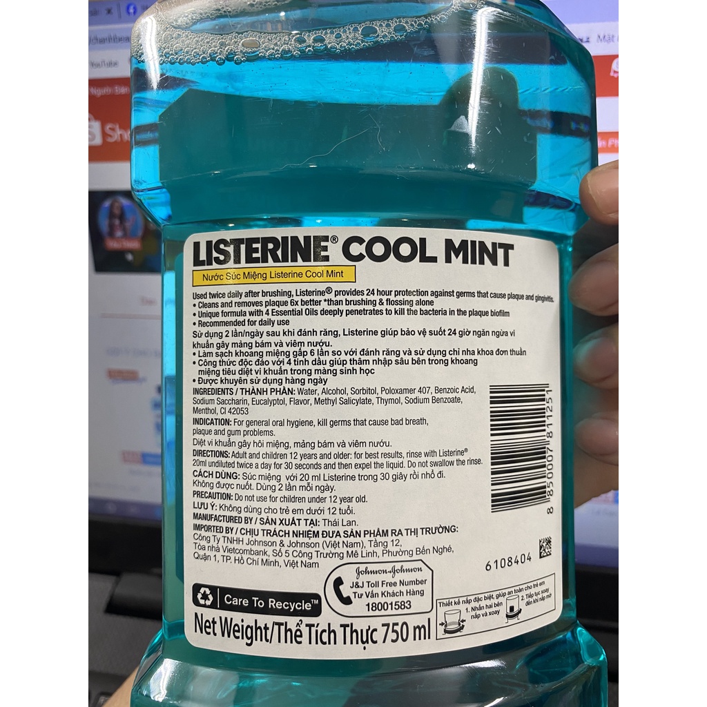 Nước súc miệng Listerine