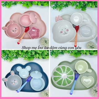 Combo bát ăn dặm gốm sứ kiểu nhật cho bé