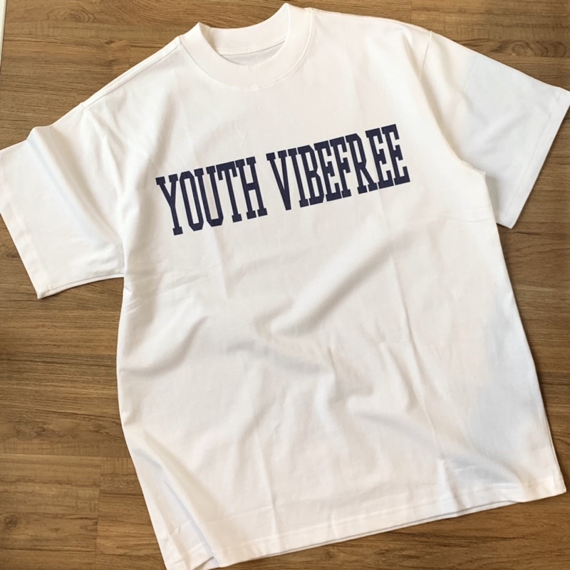 Áo thun in vân đá VIBE FREE cotton 100% dày dặn