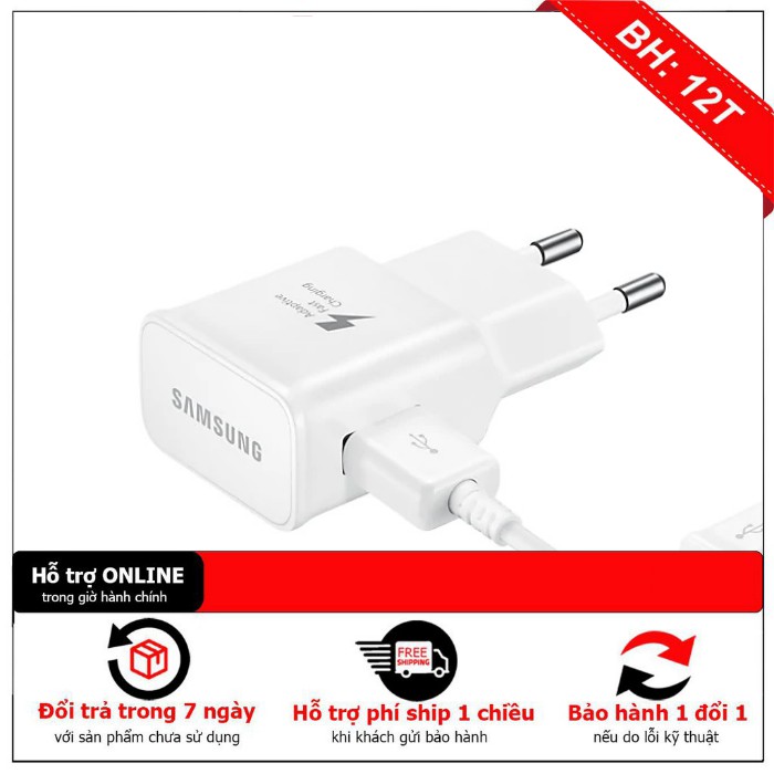 Sạc nhanh samsung Galaxy A10/ A10s, Cáp Micro USB chính hãng
