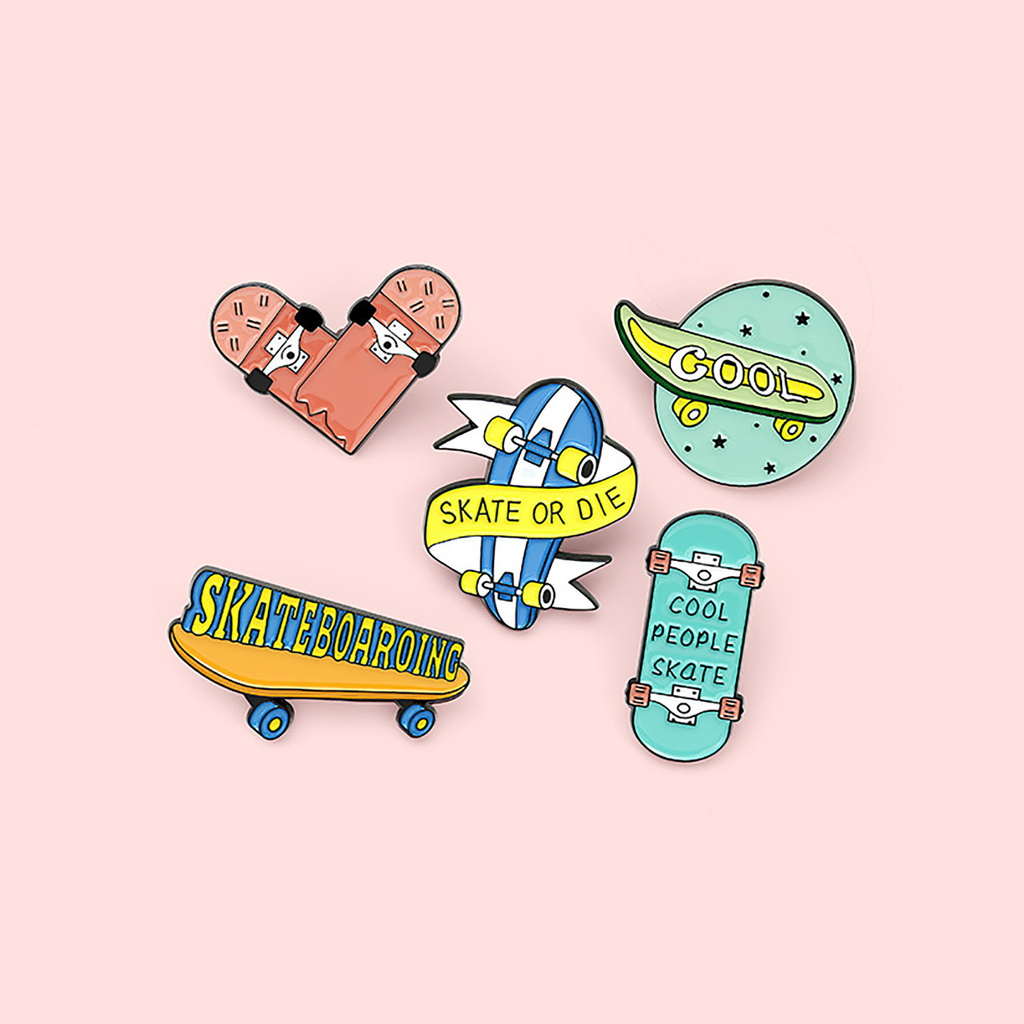Ghim Cài Áo Hình Ván Trượt Patin Phong Cách Độc Đáo Cá Tính