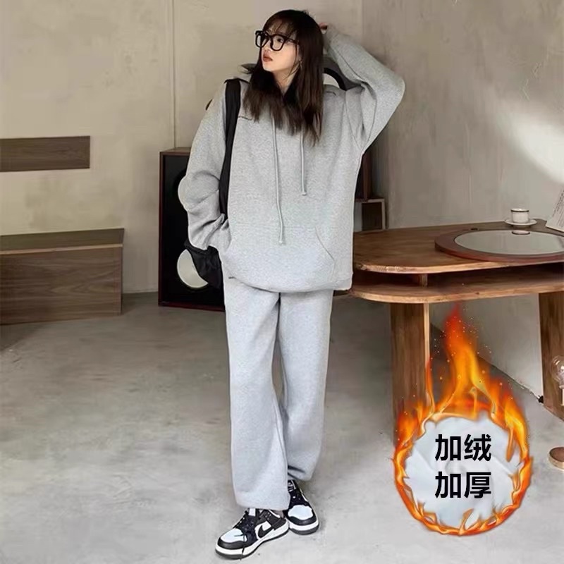 Set áo hoodie quần jogger nỉ QC
