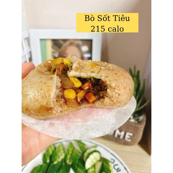 Bánh Bao Nguyên Cám Nhân Bò Sốt Tiêu Eatclean Dành Cho Người Ăn Kiêng