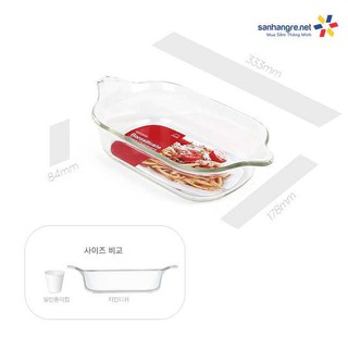 KHAY NƯỚNG THỦY TINH CHỊU NHIỆT LOCK&LOCK 2000ML
