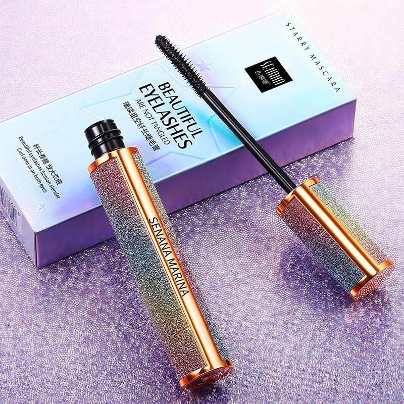 (Hàng Mới Về) Mascara Chuốt Mi SENANA Dài Và Cong Tự Nhiên Vỏ Lấp Lánh Ánh Sao trang điểm mắt mĩ phẩm nội địa trung