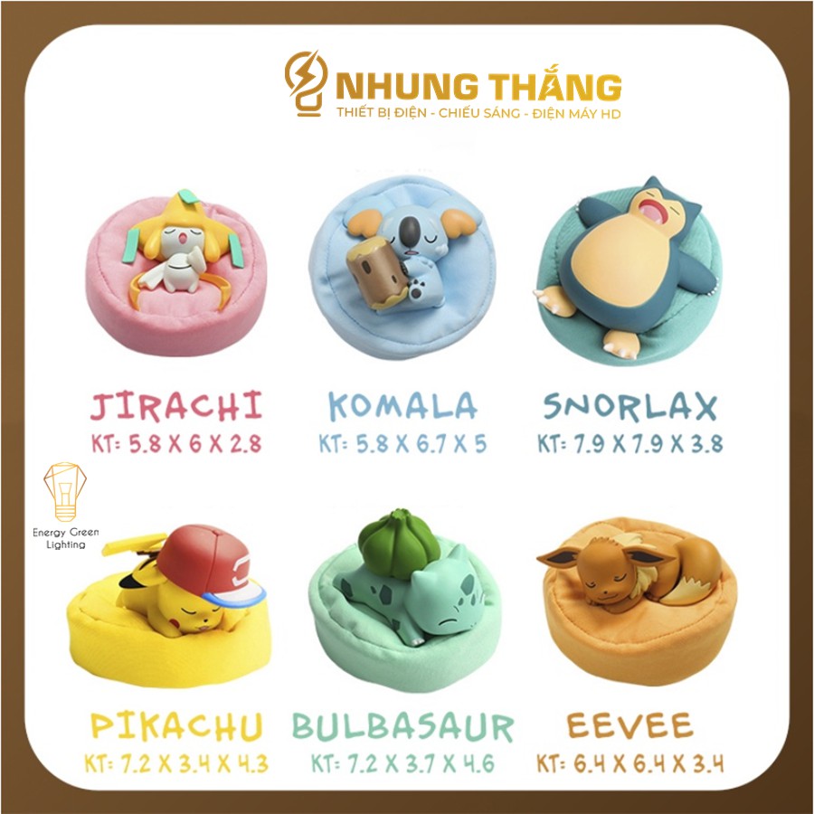 Mô Hình Nhân Vật Pokemon Siêu Dễ Thương Nằm Ngủ - Họa Tiết Tinh Xảo - Tặng Kèm Gối Nằm - Bảo Hành 12 Tháng