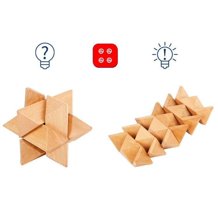 ✔️✔️ Trò chơi tháo lắp gỗ WOODEN PUZZLE - FN0704 - Trò chơi Trí tuệ, phát triển EQ, IQ ...