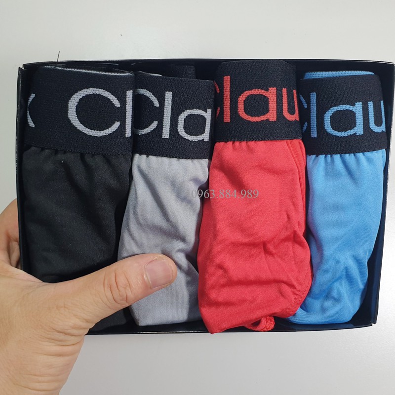 Hộp 4 quần tam giác J.01 chất thun cạp dệt co dãn cho anh thoải mái- Ảnh, video shop làm
