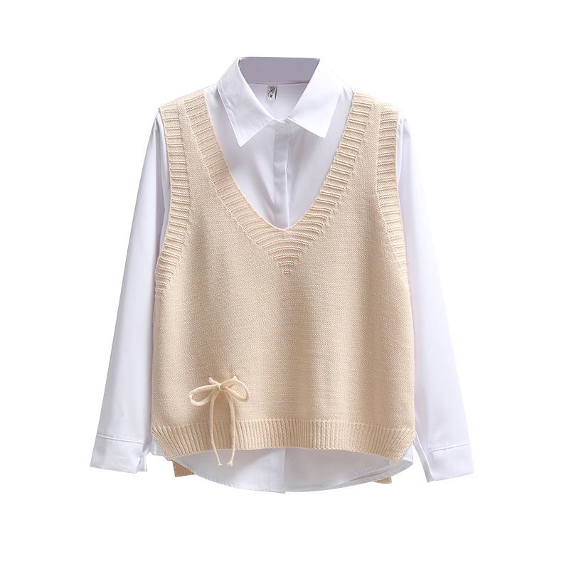 Set Áo Len Không Tay Và Áo Sơ Mi Dài Tay Phong Cách Hàn Quốc Dành Cho Nữ 520.vn | BigBuy360 - bigbuy360.vn